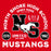 Close-up view of North Shore High School Mustangs Red Classic Unisex T-shirt 208