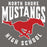 Close-up view of North Shore High School Mustangs Dark Grey Classic Unisex T-shirt 213