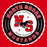 Close-up view of North Shore High School Mustangs Women's Red SoftStyle T-shirt 216