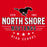 Close-up view of North Shore High School Mustangs Women's Red SoftStyle T-shirt 217