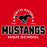 Close-up view of North Shore High School Mustangs Red Classic Unisex T-shirt 222