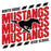 Close-up view of North Shore High School Mustangs Unisex 3/4 Sleeve Raglan T-shirt 223