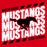 Red shirt with 'North Shore Mustangs High School' text and logo on a red background. Design 223