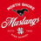 Close-up view of North Shore High School Mustangs Red Classic Unisex T-shirt 226