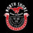 Close-up view of North Shore High School Mustangs Unisex 3/4 Sleeve Raglan T-shirt 229