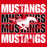 Close-up view of North Shore High School Mustangs Red Classic Unisex T-shirt 233