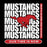 Close-up view of North Shore High School Mustangs Women's Black SoftStyle T-shirt 235