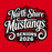 Close-up view of North Shore High School Mustangs Red Classic Unisex T-shirt 254