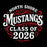 Design with 'North Shore Mustangs Class of 2026' text on a black background - Classic t-shirt design 255