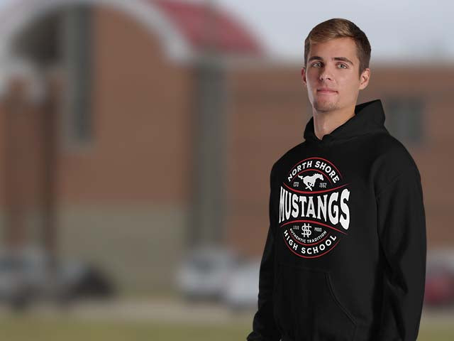 North Shore High School Mustangs Classic Hoodies All Products Page