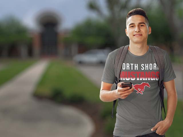 North Shore High School Mustangs Premium T-shirts All products page