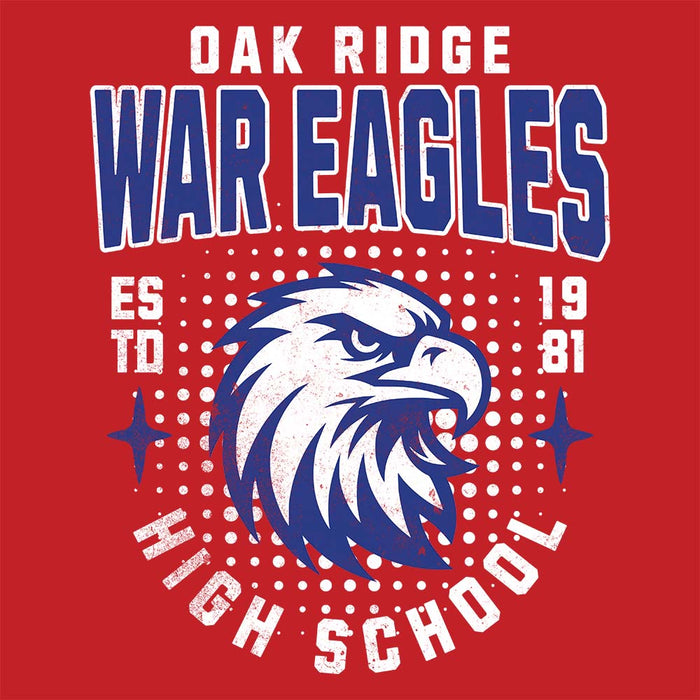 Close-up of Oak Ridge High School War Eagles Red Premium Unisex T-shirt 204