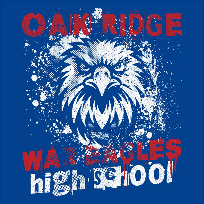 Close-up of Oak Ridge High School War Eagles Royal Blue Premium Unisex T-shirt 205