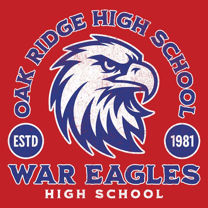 Close-up of Oak Ridge High School War Eagles Red Premium Unisex T-shirt 208