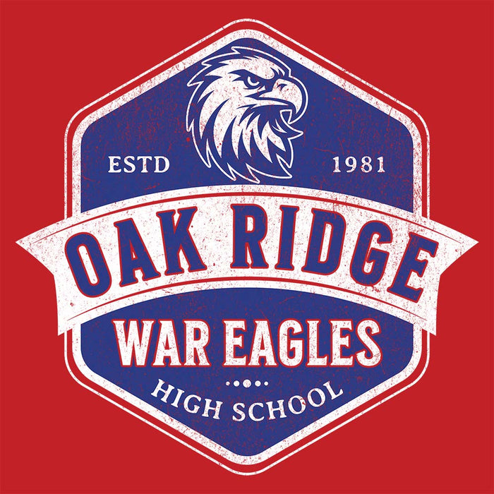 Close-up of Oak Ridge High School War Eagles Red Premium Unisex T-shirt 209