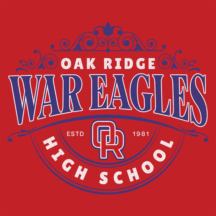 Close-up of Oak Ridge High School War Eagles Red Premium Unisex T-shirt 213