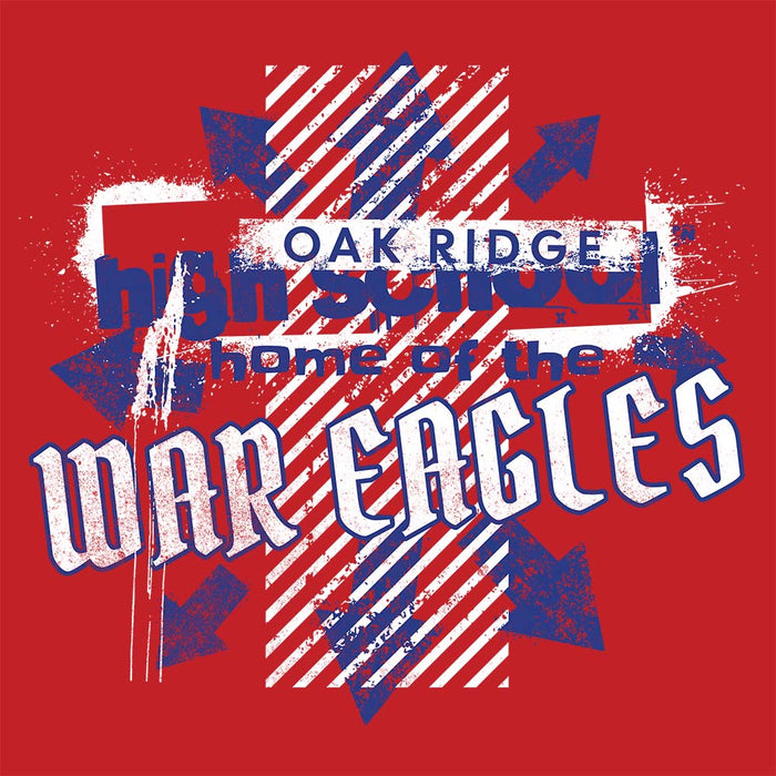 Close-up of Oak Ridge High School War Eagles Red Premium Unisex T-shirt 214