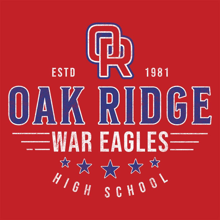 Close-up of Oak Ridge High School War Eagles Red Premium Unisex T-shirt 218