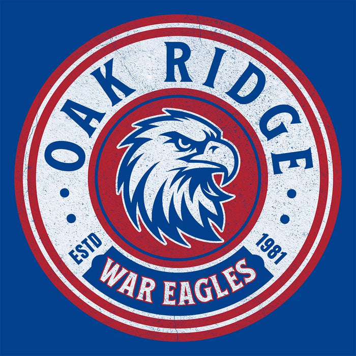 Close-up of Oak Ridge High School War Eagles Royal Blue Premium Unisex T-shirt 220