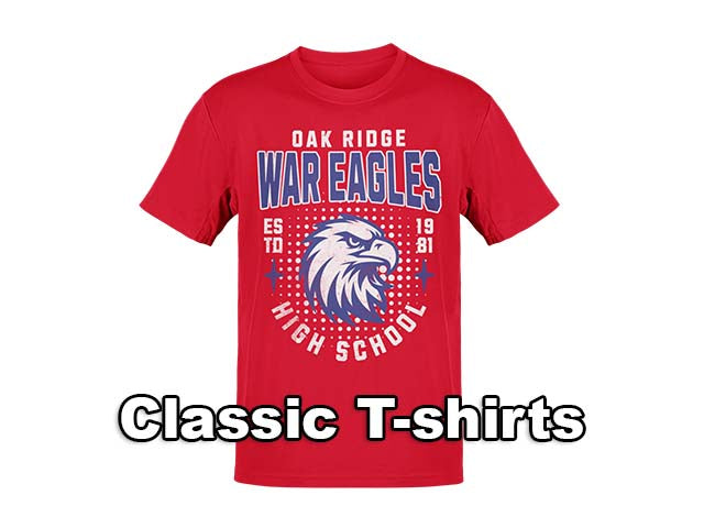 Classic T-shirts - Oak Ridge High School War Eagles