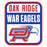 Close-up view of Oak Ridge High School War Eagles Unisex 3/4 sleeve Raglan T-shirt 001