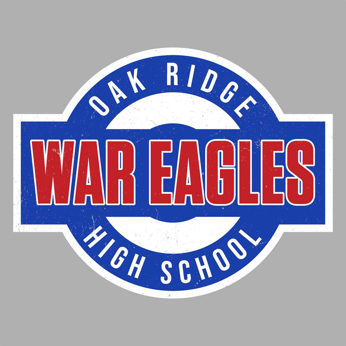 Close-up view of Oak Ridge High School War Eagles Grey Classic Unisex T-shirt 011