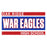 Close-up view of Oak Ridge High School War Eagles Unisex 3/4 sleeve Raglan T-shirt 098