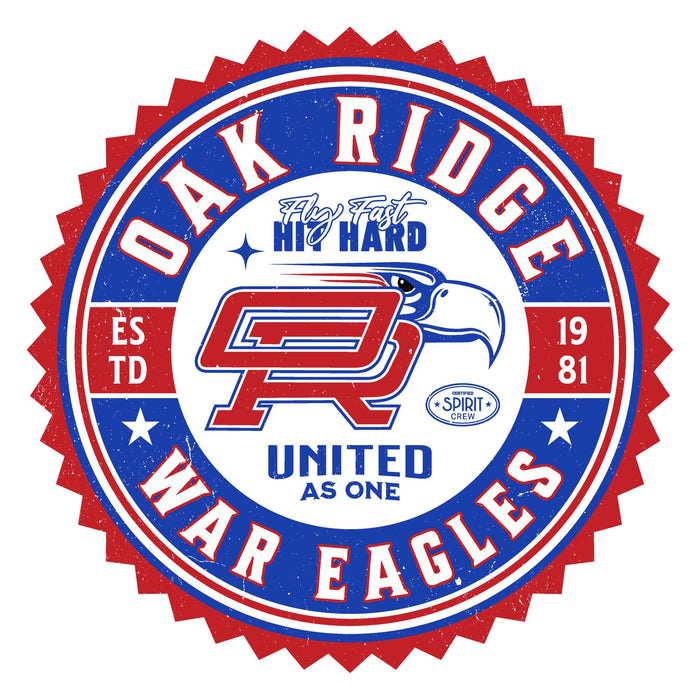 Oak Ridge High School War Eagles Unisex 3/4 sleeve Raglan T-shirt 203