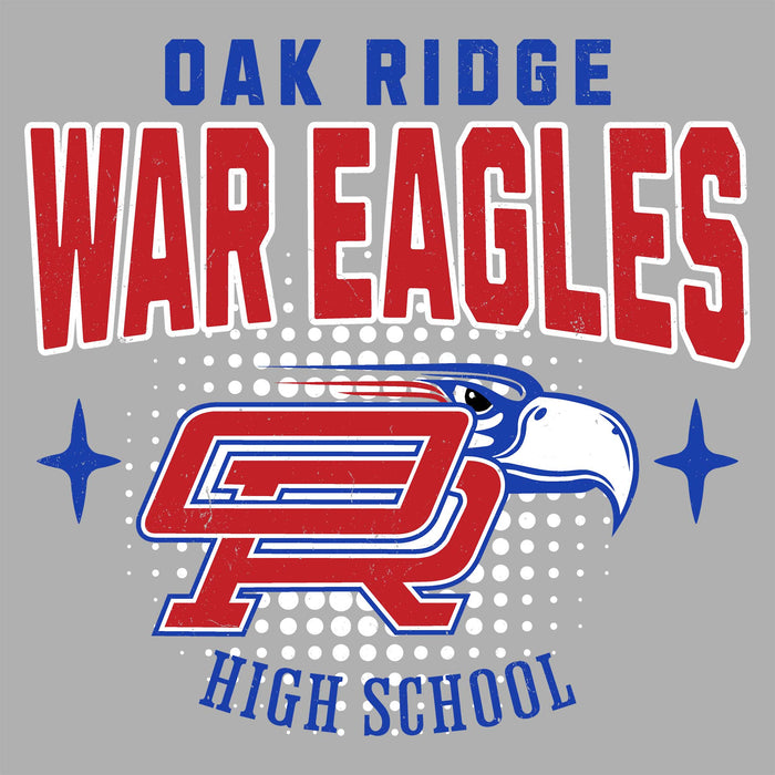 Close-up view of Oak Ridge High School War Eagles Grey Classic Unisex T-shirt 204