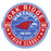 Close-up view of Oak Ridge High School War Eagles Unisex 3/4 sleeve Raglan T-shirt 224