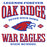 Close-up view of Oak Ridge High School War Eagles Unisex 3/4 sleeve Raglan T-shirt 230