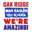 Close-up view of Oak Ridge High School War Eagles Unisex 3/4 sleeve Raglan T-shirt 231