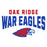 Close-up view of Oak Ridge High School War Eagles Unisex 3/4 sleeve Raglan T-shirt 234
