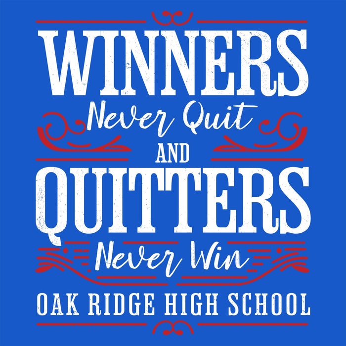 Close-up view of Oak Ridge High School War Eagles Royal Blue Classic Unisex T-shirt 237