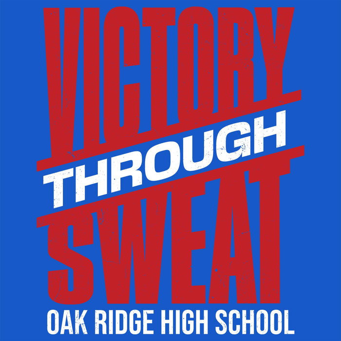 Close-up view of Oak Ridge High School War Eagles Royal Blue Classic Unisex T-shirt 241