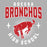 Close-up view of Odessa High School Bronchos Unisex 3/4 Sleeve Raglan T-shirt 204