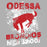 Close-up view of Odessa High School Bronchos Unisex 3/4 Sleeve Raglan T-shirt 205