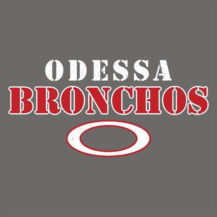 Close-up view of Odessa High School Bronchos Dark Grey Classic Unisex T-shirt 222