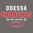 Close-up view of Odessa High School Bronchos Dark Grey Classic Unisex T-shirt 003