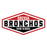 Close-up view of Odessa High School Bronchos Unisex 3/4 sleeve Raglan T-shirt 009