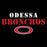 Close-up view of Odessa High School Bronchos Women's Black SoftStyle T-shirt 017