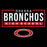 Close-up view of Odessa High School Bronchos Unisex 3/4 sleeve Raglan T-shirt 049