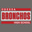 Close-up view of Odessa High School Bronchos Dark Grey Classic Unisex T-shirt 098