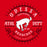 Close-up view of Odessa High School Bronchos Women's Red SoftStyle T-shirt 201