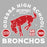 Close-up view of Odessa High School Bronchos Unisex 3/4 sleeve Raglan T-shirt 208