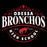 Close-up view of Odessa High School Bronchos Women's Black SoftStyle T-shirt 211