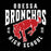 Close-up view of Odessa High School Bronchos Women's Black SoftStyle T-shirt 213