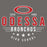 Close-up view of Odessa High School Bronchos Dark Grey Classic Unisex T-shirt 217