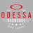Close-up view of Odessa High School Bronchos Unisex 3/4 sleeve Raglan T-shirt 217