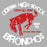 Close-up view of Odessa High School Bronchos Unisex 3/4 sleeve Raglan T-shirt 228